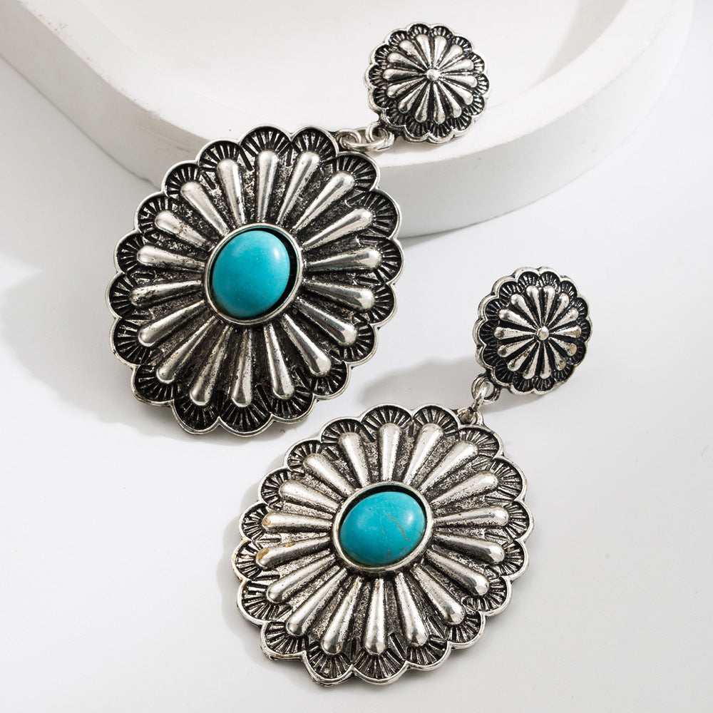 Wholesale Bohemian Turquoise Drop Earrings